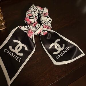 Chanel Silk Hair Tie Scrunchie